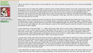 rapeisaok If you are a woman who uses rape as a crutch, you're a WHORE. Also its your fault.